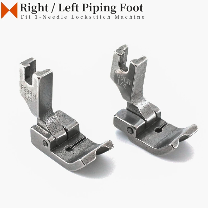 P69RH P69LH Hinged Piping Welting Cording Presser Foot For Industrial Single Needle Lockstitch Sewing Machine Parts 36069