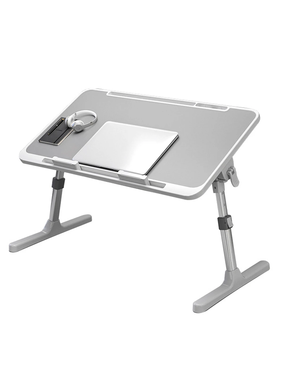 Wielofunkcyjny składany stolik na laptopa do łóżka, z regulacją wysokości i kąta nachylenia, o nośności 30 kg, stolik na notebooka do akademika, sofy, łóżka, na kemping. — 2
