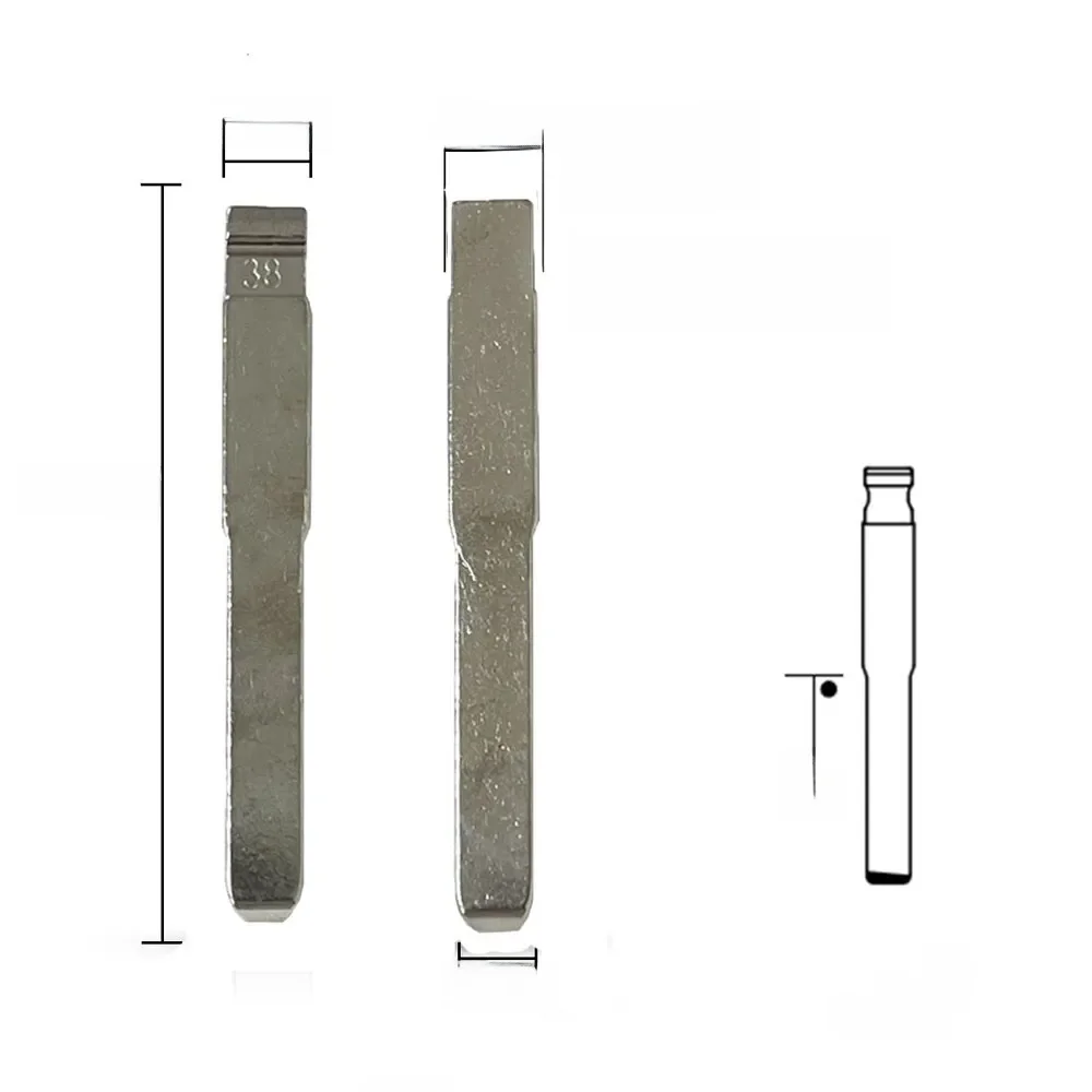 10 pièces 38 # HU101 lame de clé en métal non coupée pour Ford Focus pour KD Keydiy Xhorse VVDI télécommandes universelles No.38 clés à distance de voiture vierges