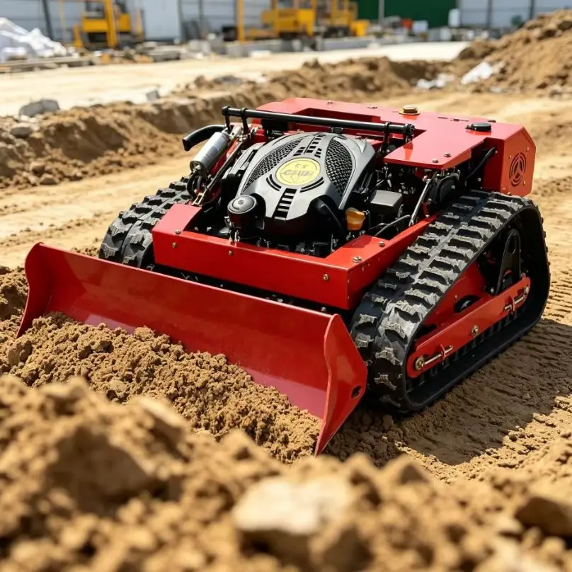 

Factory Direct 550mm Tracked Remote Control Zero-Turn Mower with Snow Plow Attachment Customizable Design Low Price High Value