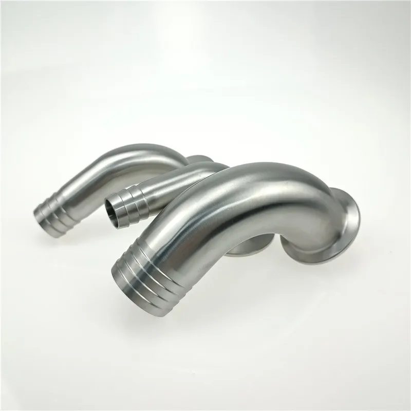 SUS304 Tri Clamp 90 Degree Elbow Sanitary Fitting Homebrew 12.7-38mm Hose Barb TC25.4 TC34 1.5 Inch Sizes Available