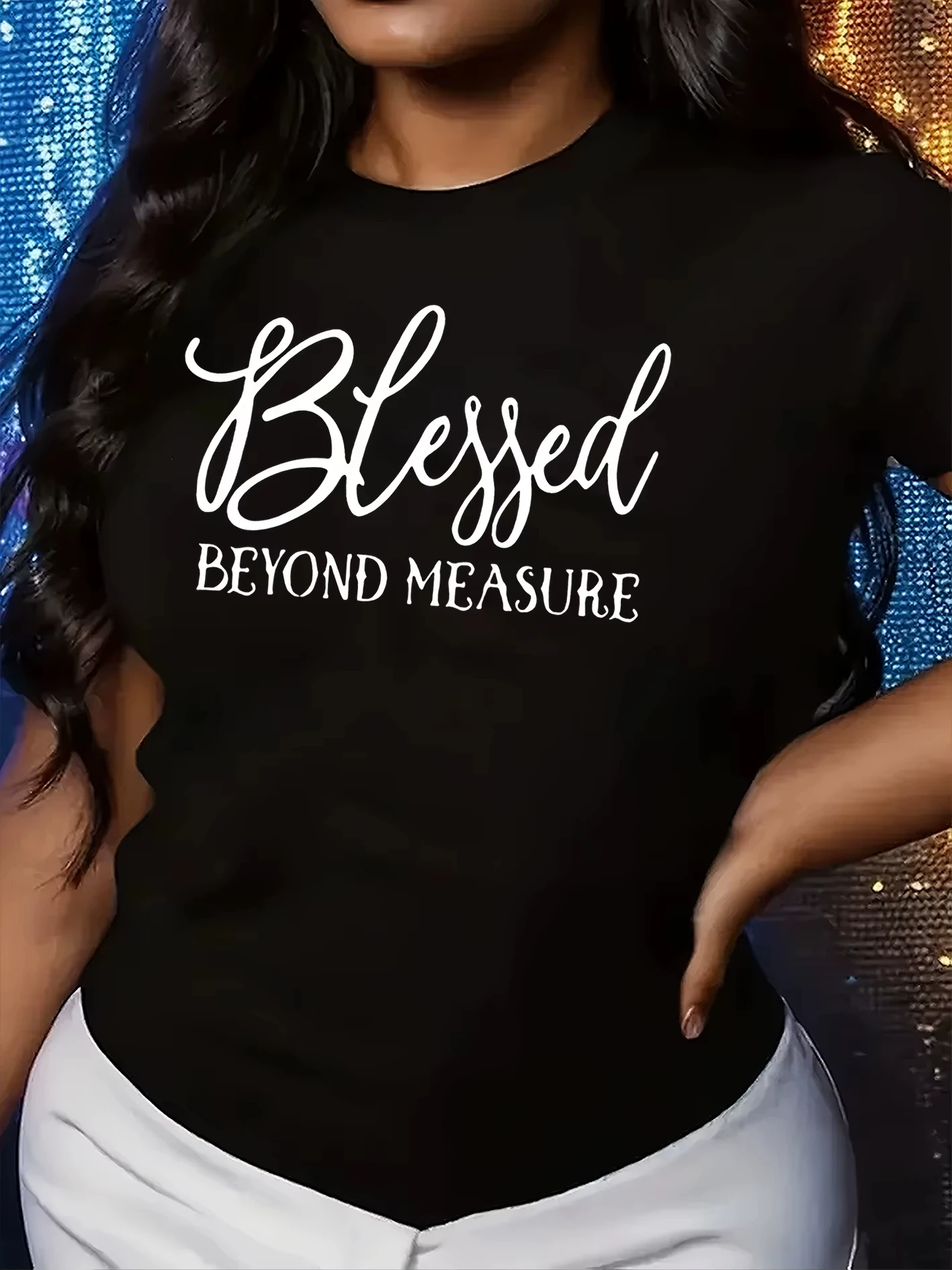 Plus Size Dames T-shirt met Bl - Quality Summer Clothing recensie en prijs