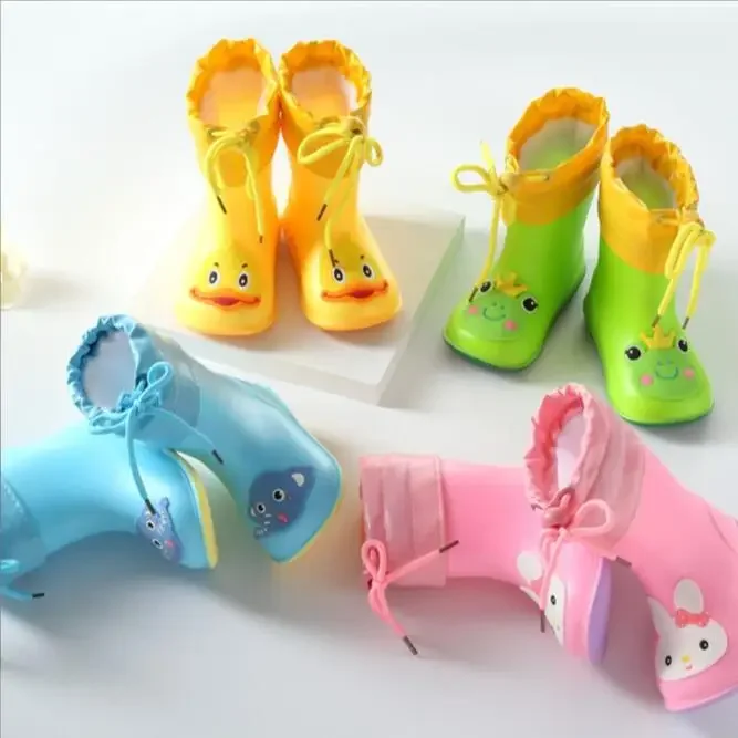 Bottes de pluie imperméables pour enfants, couleur unie, confortables, antidérapantes, durables, pour l'extérieur, pour garçons et filles