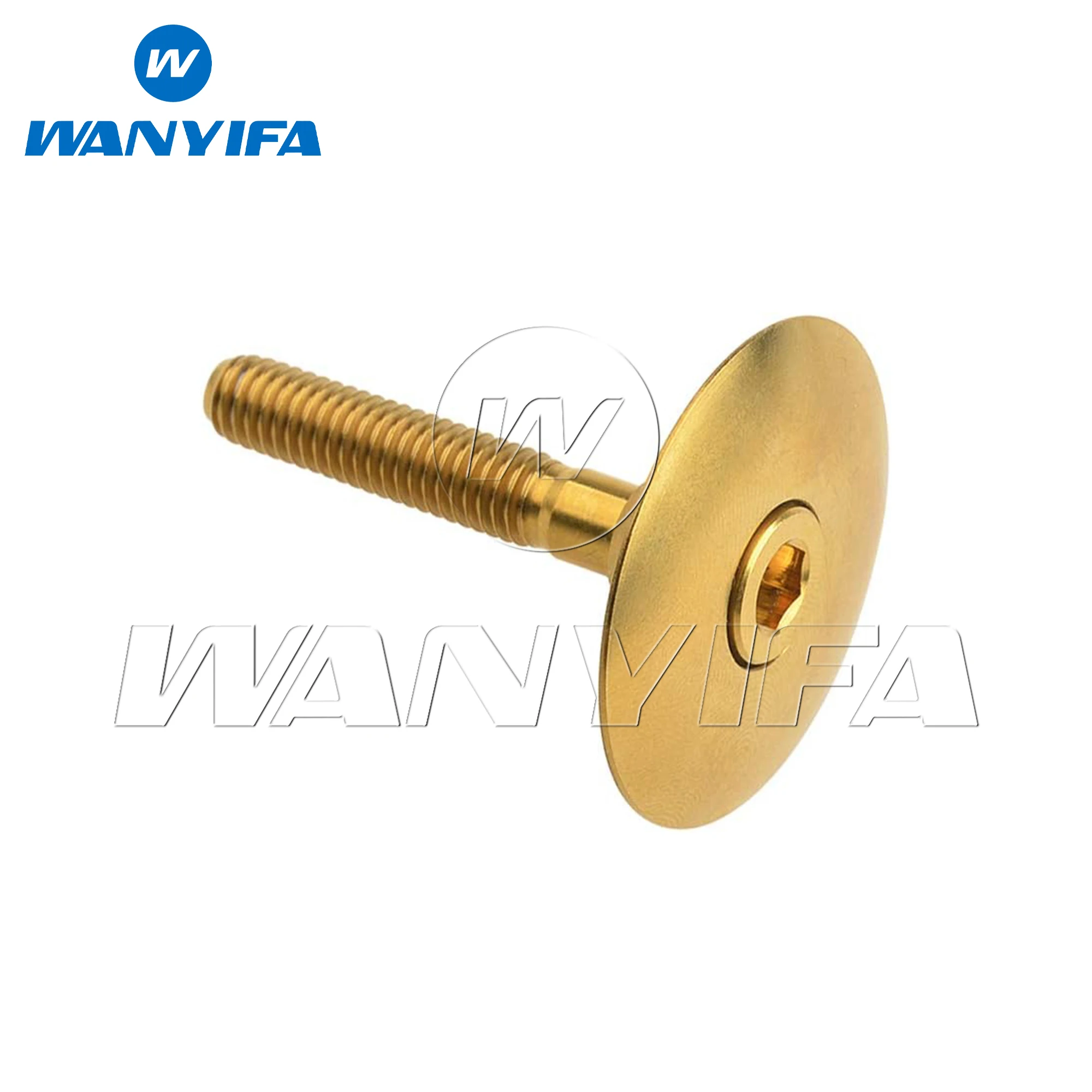 Wanyifa-Titanium Bolt para Mountain Bike, Titanium Bowl Cover, Top Cap Set para ciclismo de estrada, Headset Stem, M6 x 35mm