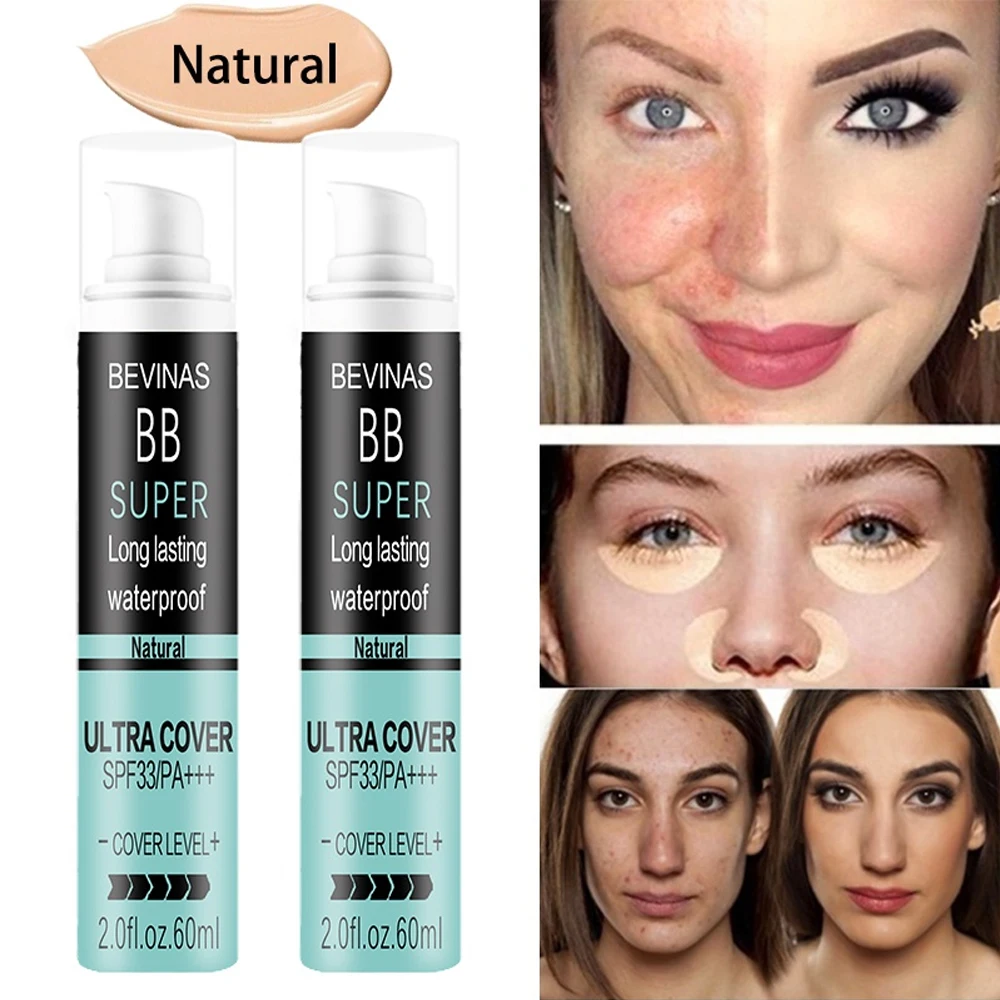 Fondotinta opaco ad alta copertura da 10/20/30/60 ml, trucco viso a lunga durata, controllato dall'olio, impermeabile, correttore snellente