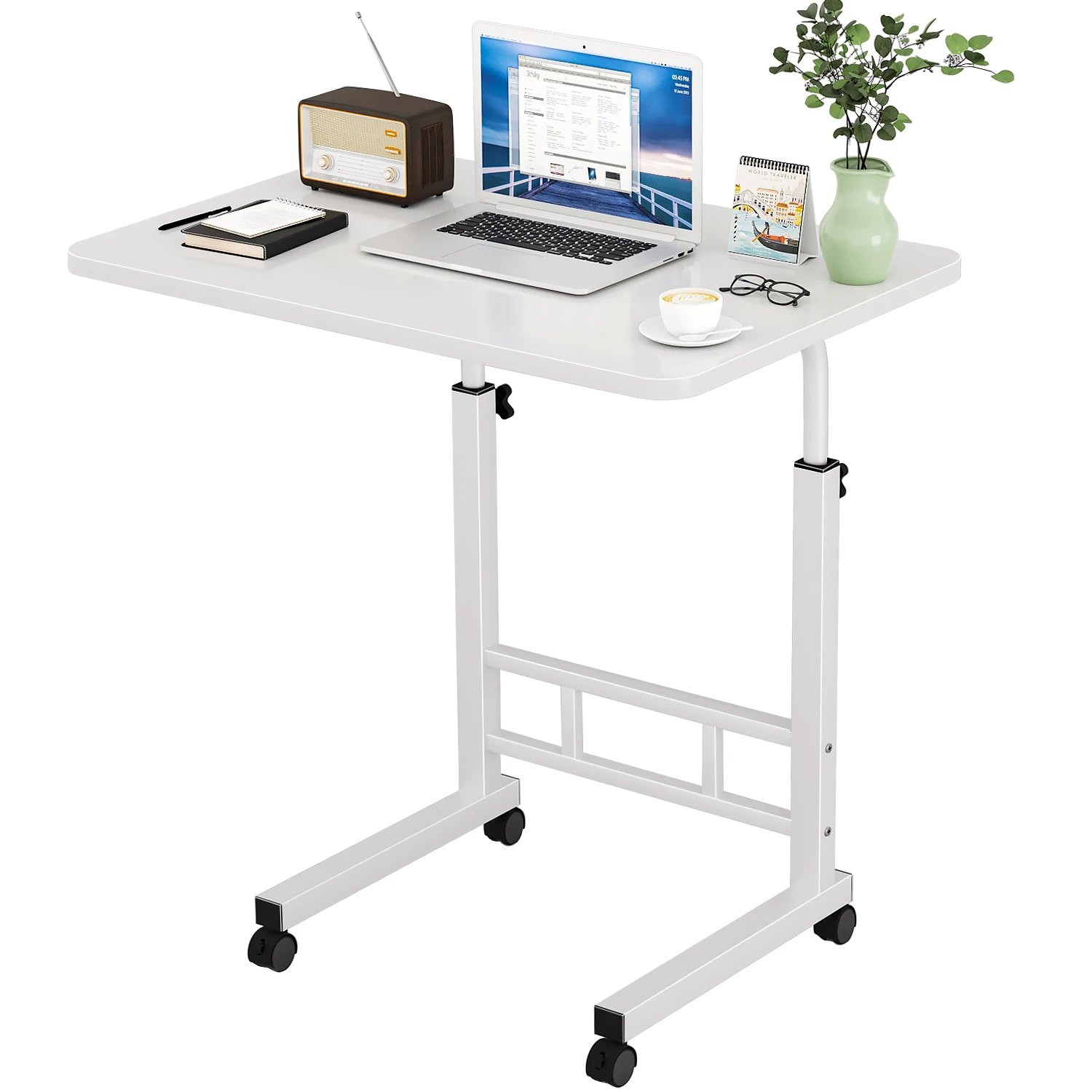 Mesas Laterales Con Ruedas Soportes Para Laptops Con Ruedas Y De Altura Ajustable,60x40x90cm Mesas De Reunión,mesas Laterales,ajustable Escritorio Mesas Para Jardin Altura Ajustable Mesa Laterales Escritorio