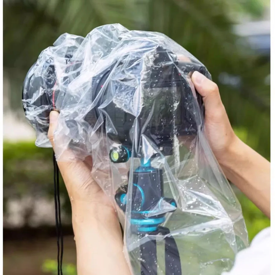 Camera Rain Cover Waterproof Cover Shade Raincoat Fully Transparent Stabilizer Lens SLR Microslr Camera Dustproof For Canon Niko