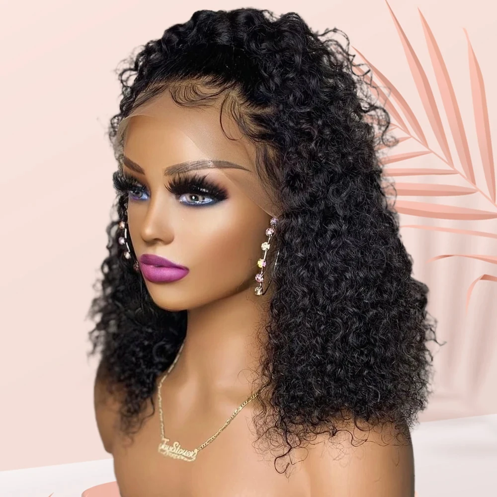 

Hair Wig Human Hair Deep Water Wave Frontal Wigs Brazilian Pre Plucked Water Wig 13x4 Hd Transparent Curly Lace Front Wig Bob