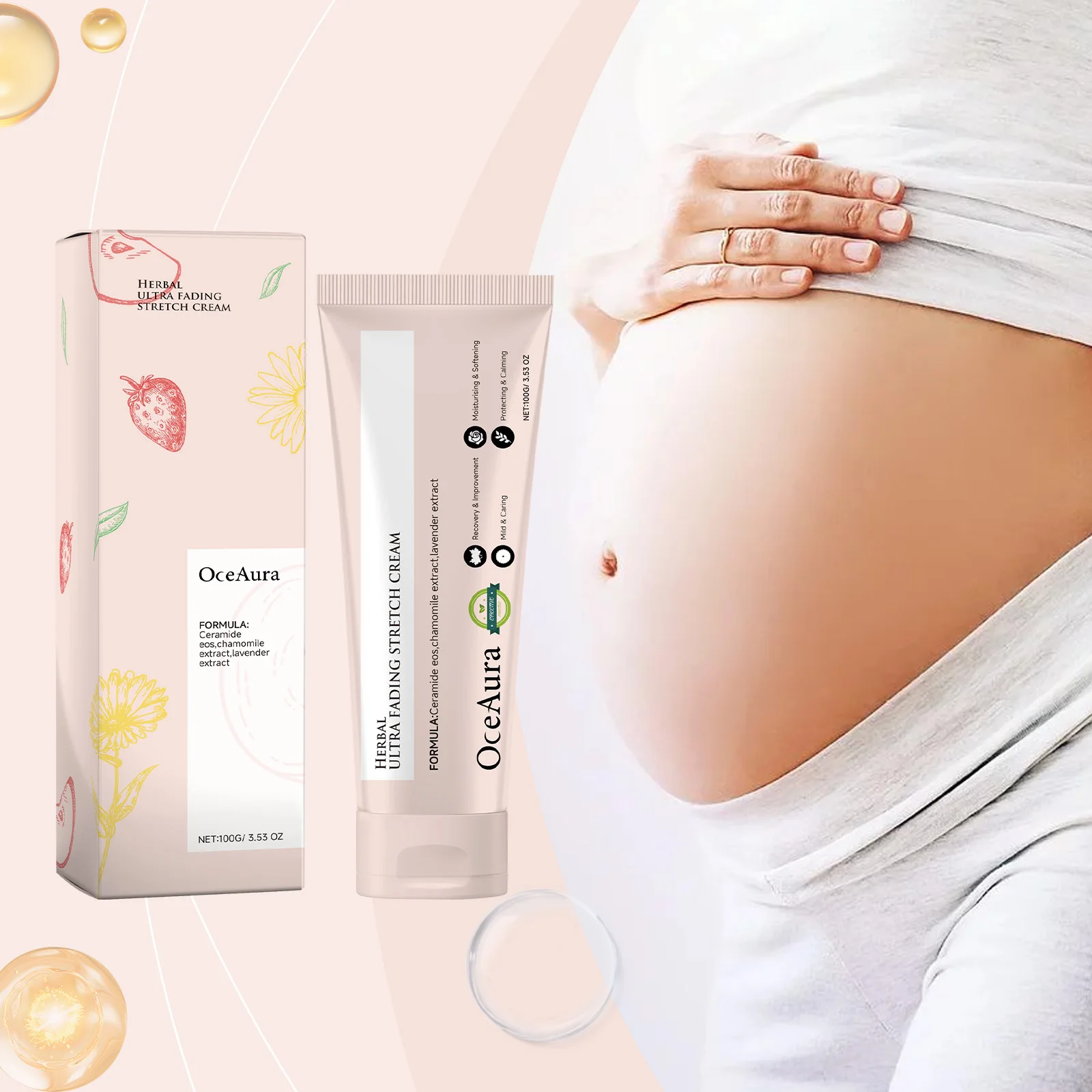 

Oceaura 100 г крем для удаления растяжек беременных женщин уменьшает линии жира послеродовые шрамы увлажняющий разглаживающий крем для кожи