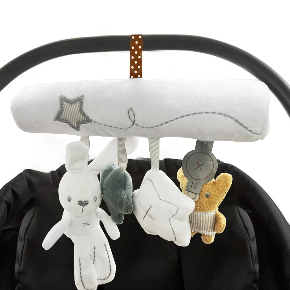 Neue Hängende Baby Krippe Kaninchen Rassel Sicherheit Sitz Plüsch Spielzeug Multifunktionale Baby Schlaf Begleiter Hängende Dekoration Geschenk