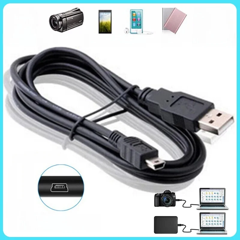 【Szybka dostawa】 Mini kabel USB 0.5M 1M 1.5M 2M 3M Mini ładowarka USB kabel do transmisji danych 480Mbps 5 Pin B do aparatu/telefonów/Mp3/Mp4 — zdjęcie produktu 7
