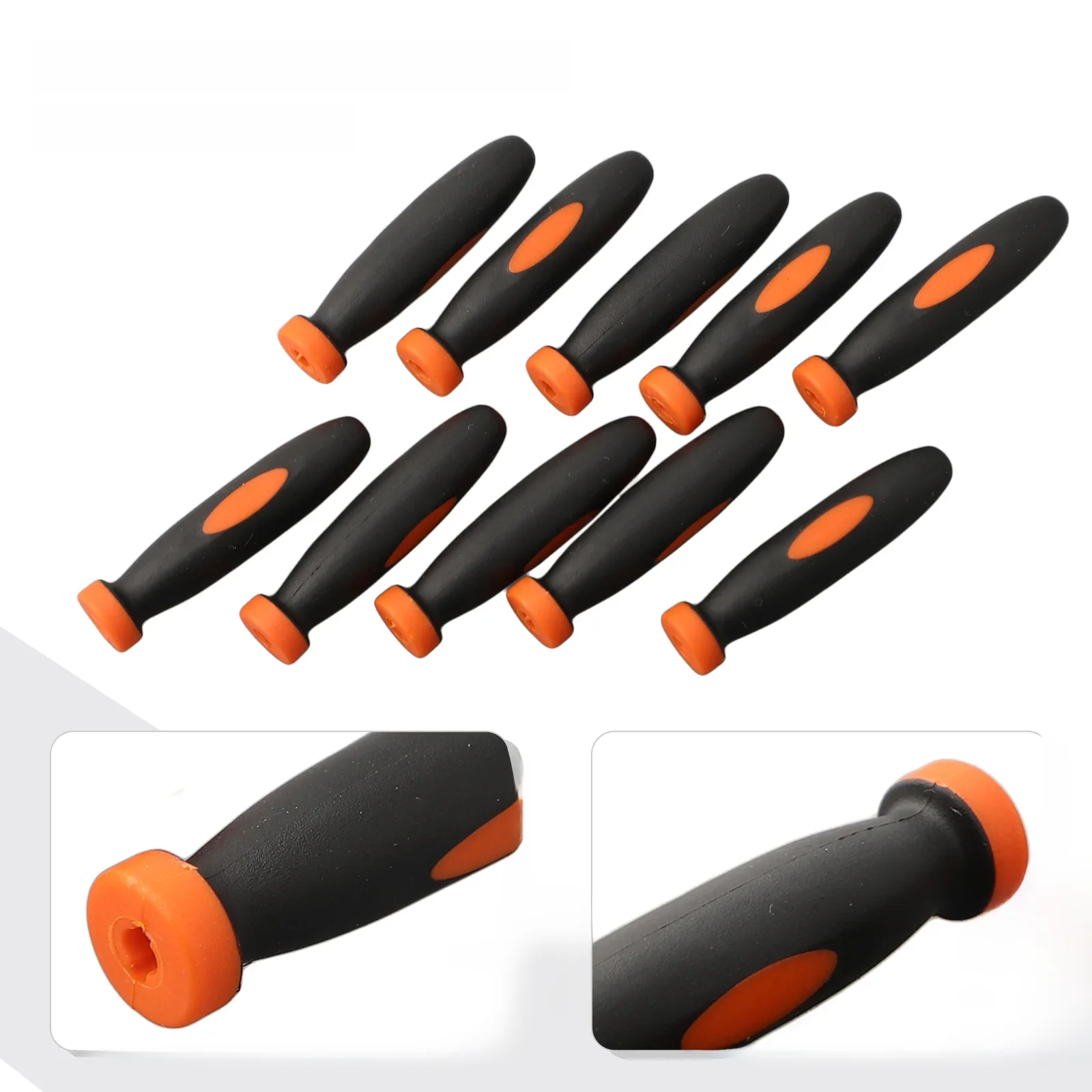 Poignées de fichiers en caoutchouc, 10 pièces, fournitures de fichiers en caoutchouc, 2.36 pouces, diamètre du trou de 3mm, accessoires de quincaillerie durables de remplacement