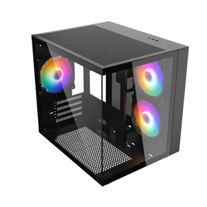 خزانة الألعاب أكواريوم PIXXO BLACK ، M-ATX - CGH100B أفضل 8 خزانة حوض مبيعا - رقم 1