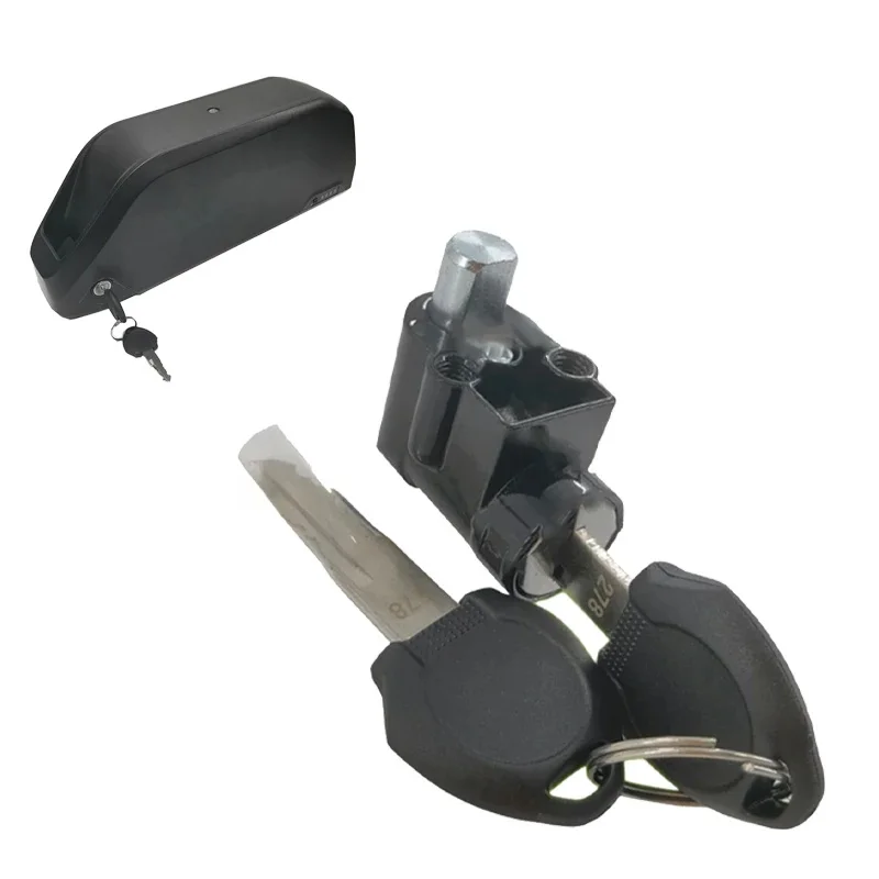 AliExpress Battery Case Lock With 2 Keys Replacement For Polly Electric Bicycle Battery Case Lock With Ignition On/Off Key Accessories