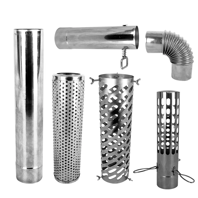 Outdoor Stainless Steel Chimney Bend Straight Pipe Fire Star Chimney Camping Wood Stove Accessories Smoke Pipe Tent Smoke Pipe - Image 2
