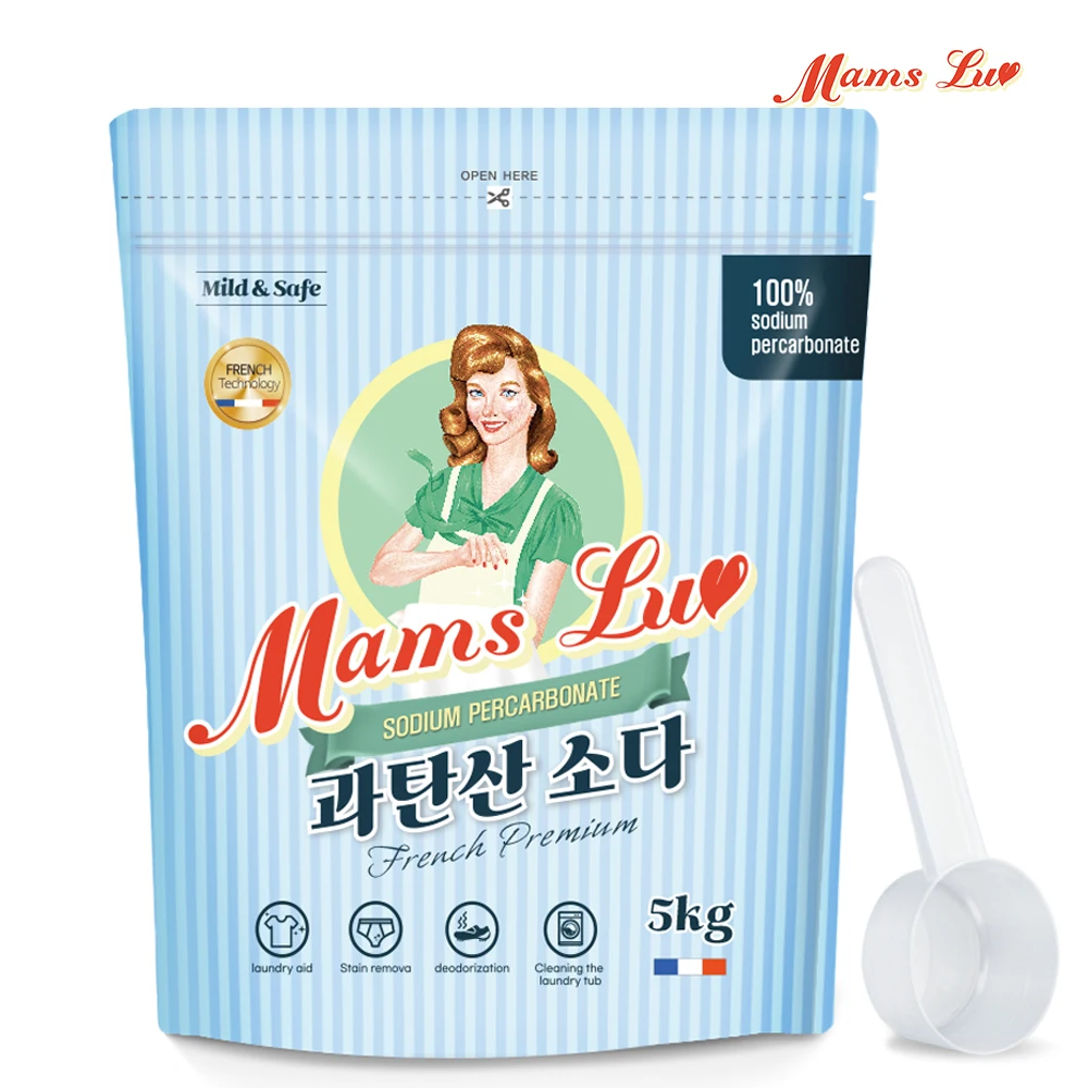 딩딩 맘스럽 5kg/과탄산소다 프렌치/ 프리미엄  파우치 1등급원료 산소계표백제 