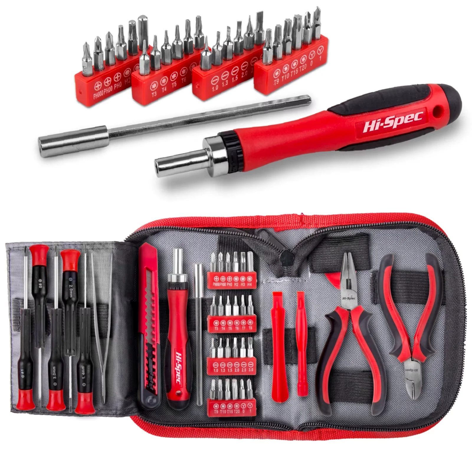 

Hi-Spec 42 Piece Screwdriver Set Ratcheting Bit Driver Precision Screwdrivers Multi Professional Screwdrivers Hand Tools set