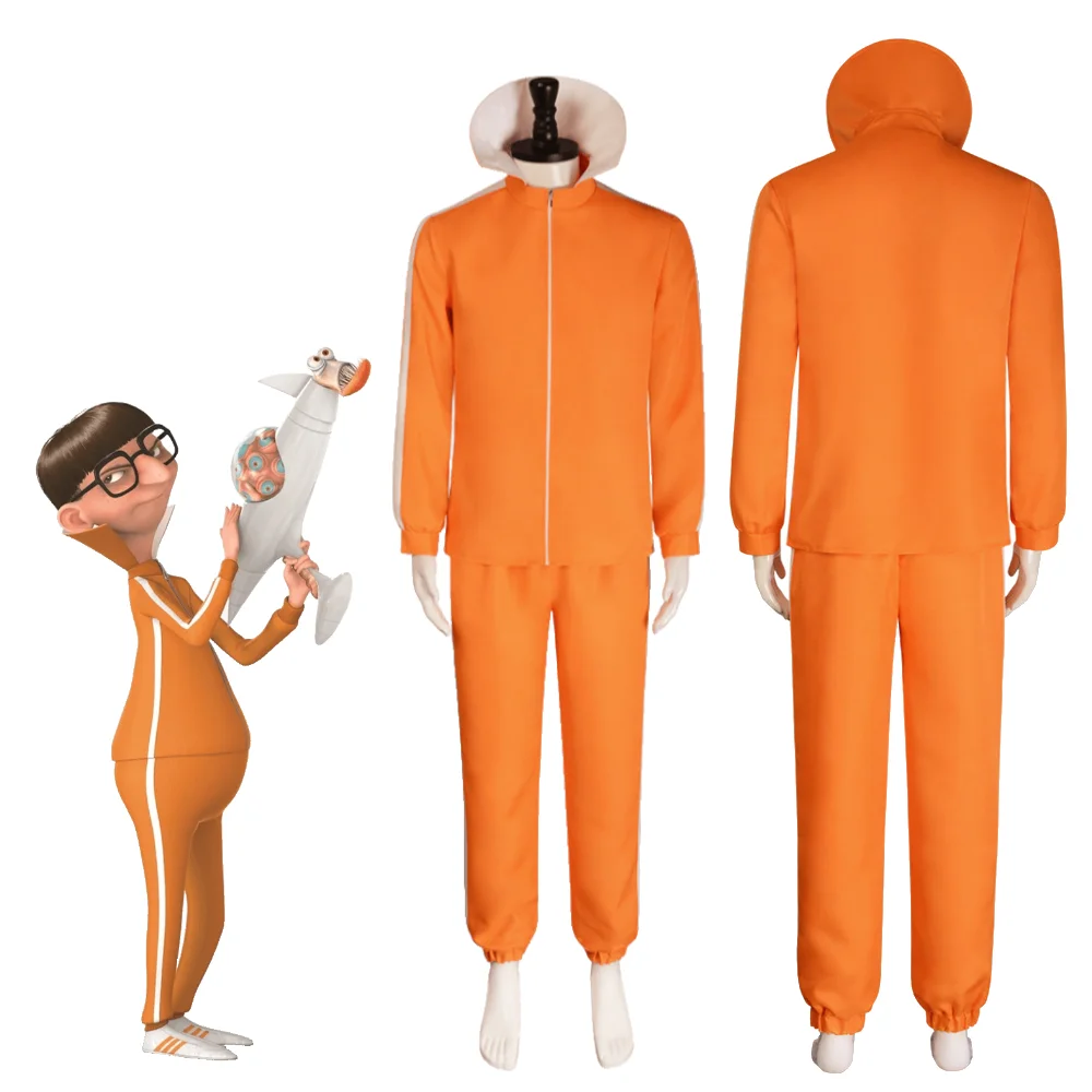 

Despicable Me Vector Costume, Orange High Collar Tracksuit, Men's Halloween Funny Costume