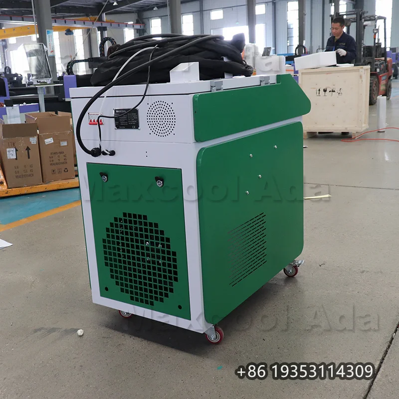 Máquina de solda a laser de fibra portátil 3000W e máquina de limpeza e corte a laser 3 em 1 motor fornecido 2000w