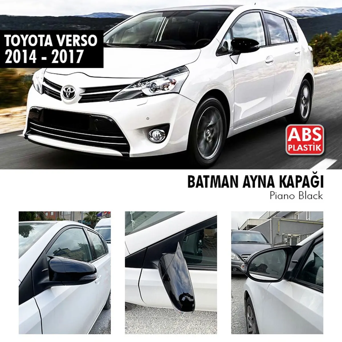 Bat Model Mirror Cover For Toyota Verso 2014-2017 Accessory Bright Black BAT BATMAN Case CAR Shields External Parts