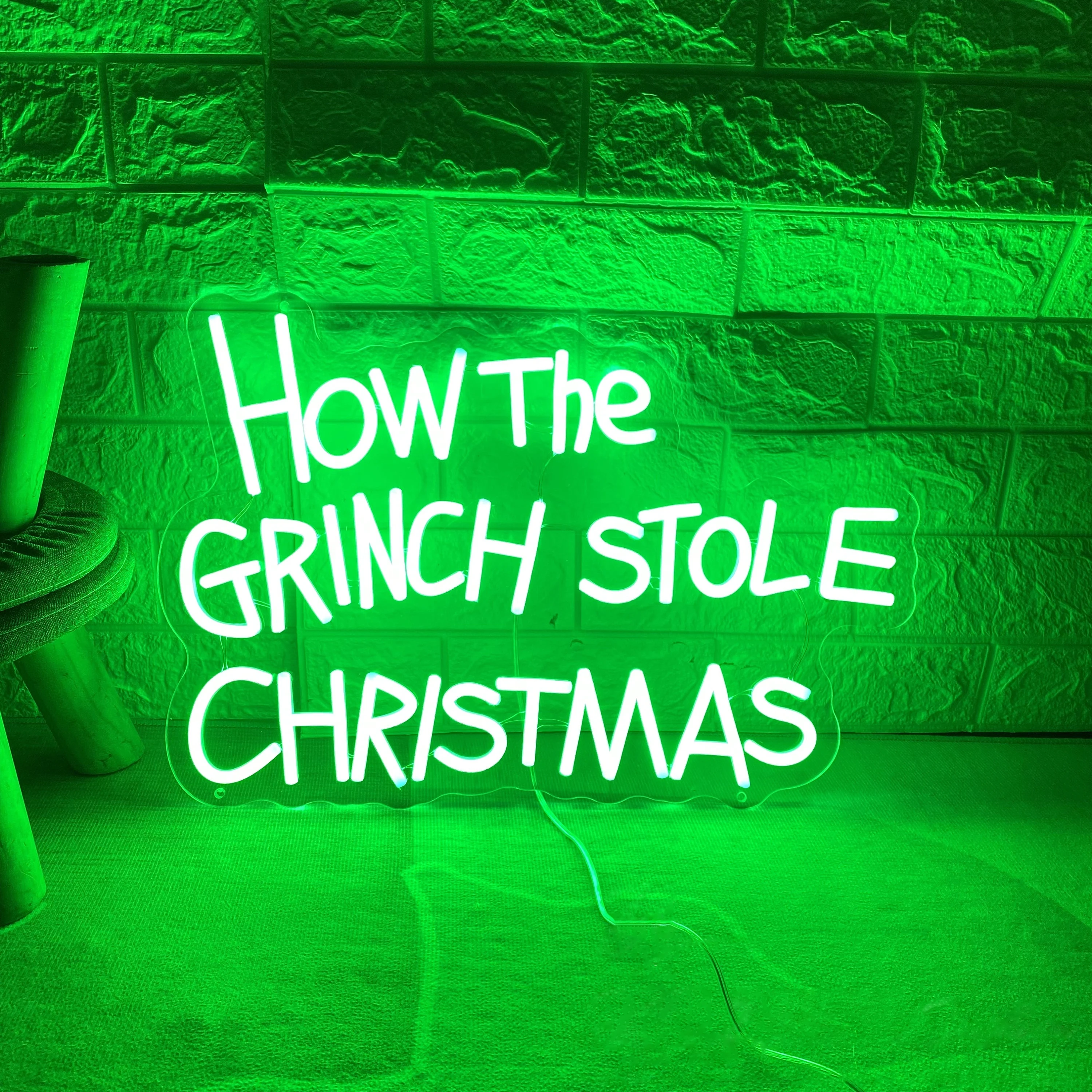 How The Grinch Stole Christmas Neon Sign Custom Christmas Neon Sign Merry Christmas Party Decor LED Neon Light Home Room