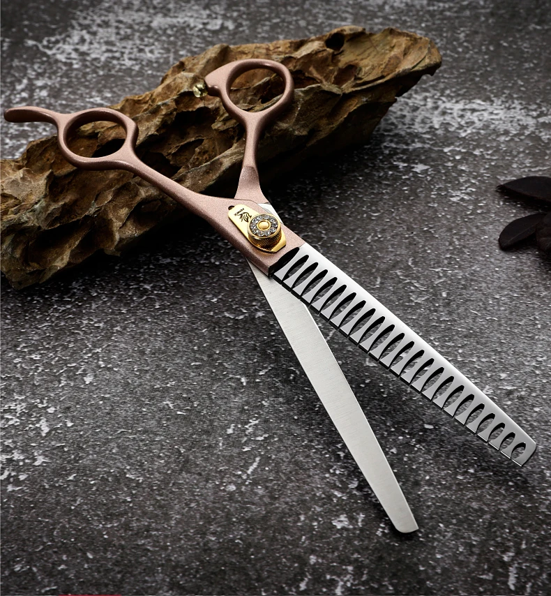Fenice 7/7,5/8 Zoll JP440C Stahl Professionelle Hundepflege-Effilierschere für Hunde Haarschere ножницы Tijeras – Detail 15