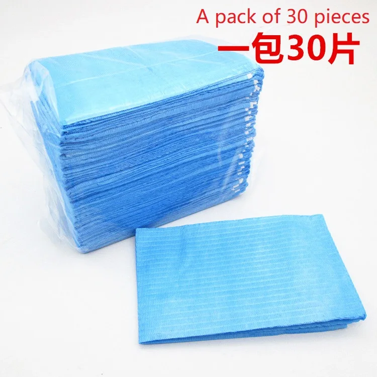 Disposable Dental Bibs/Oral Drapes (Laminated Paper) – Suitable for Dental & Beauty Clinics – 1 Pack (30 Pieces)