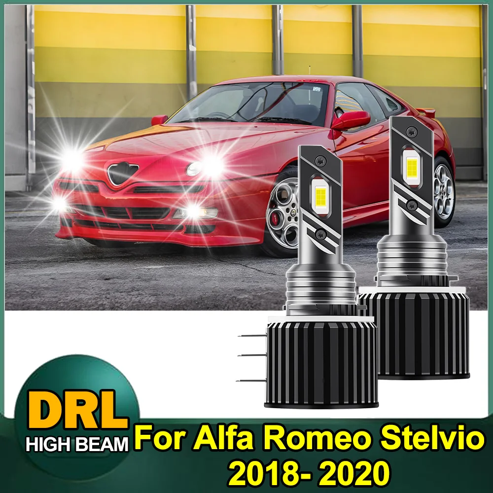 

H15 LED Car Front Headlights Super Strong Decoding Light High Beam Direct Insertion light For Alfa Romeo Stelvio 2018-2020