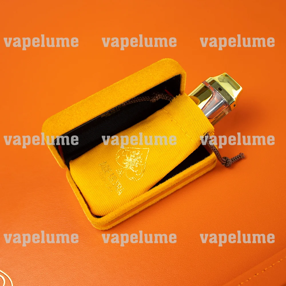 ACE Muhameds-Bolígrafo Vape desechable vacío, cigarrillos eléctricos dorados, cápsula de carga USB, bolsillo naranja, conjunto con caja de regalo de terciopelo rojo, 2ml