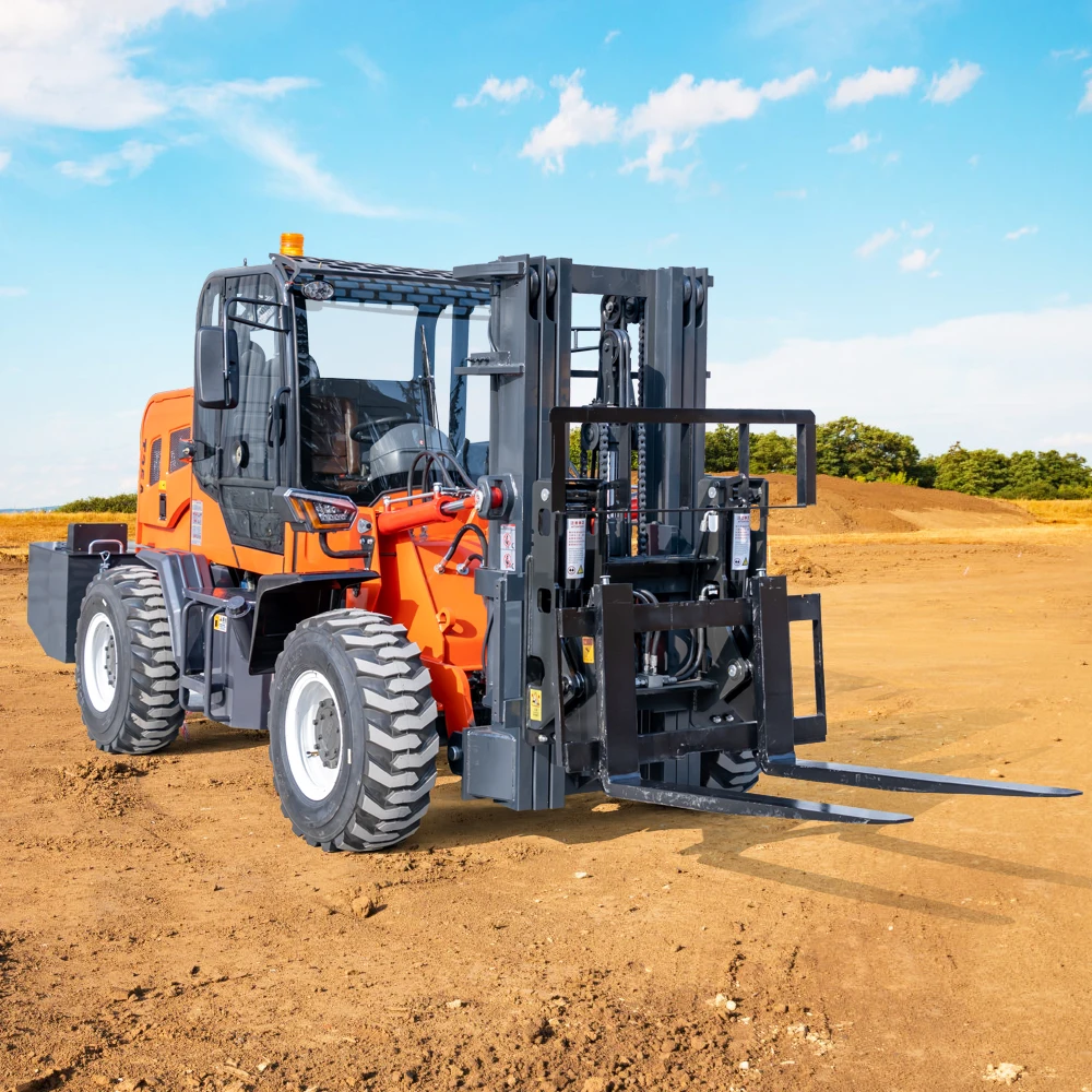 Four Wheel Drive 3.0ton 3.5Ton 4.0Tons 5.0Tons 10Ton Rough All-Terrain Forklift Off Road Forklift Truck