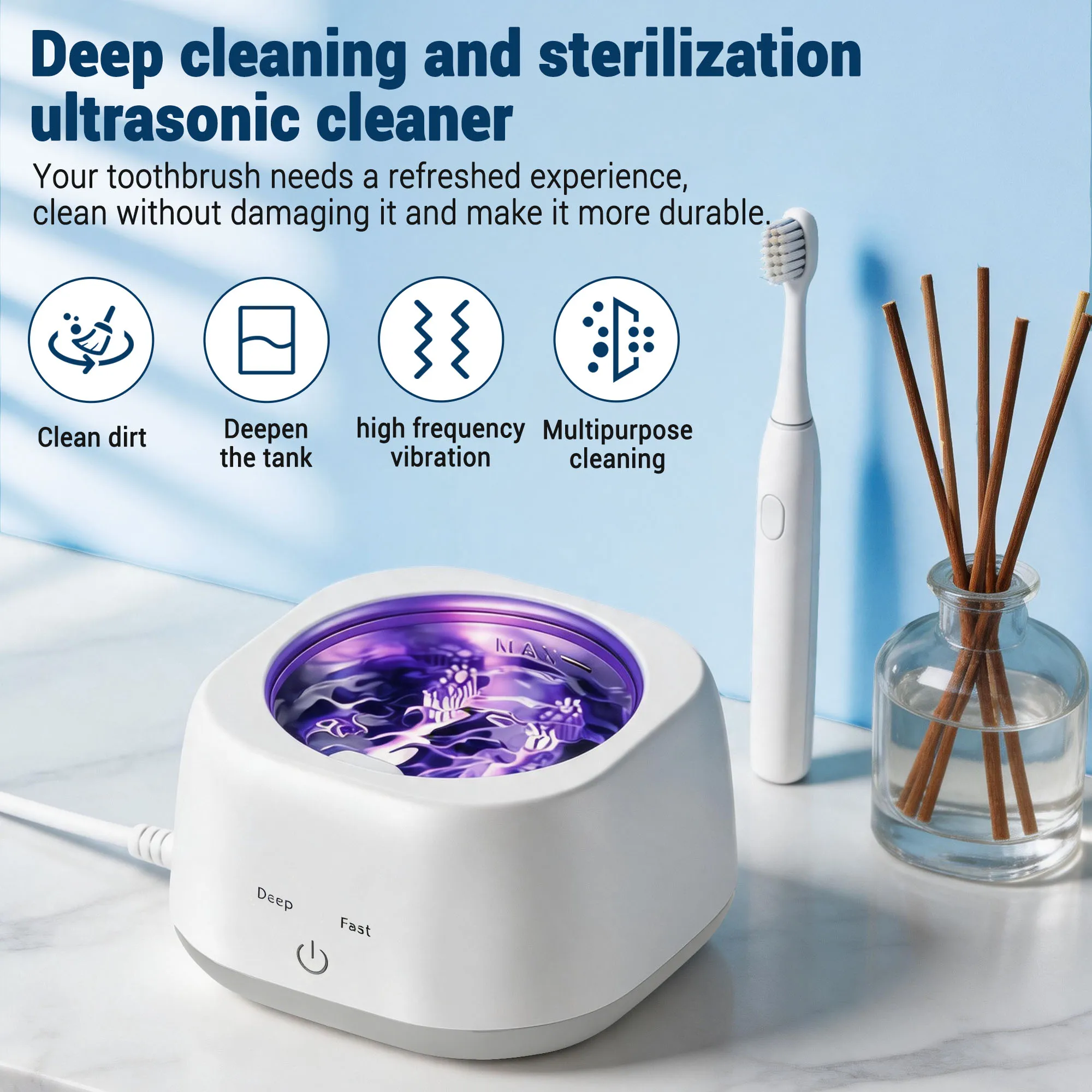 Dental Pod Ultraschallreiniger mit UV-Licht für Zahnersatz