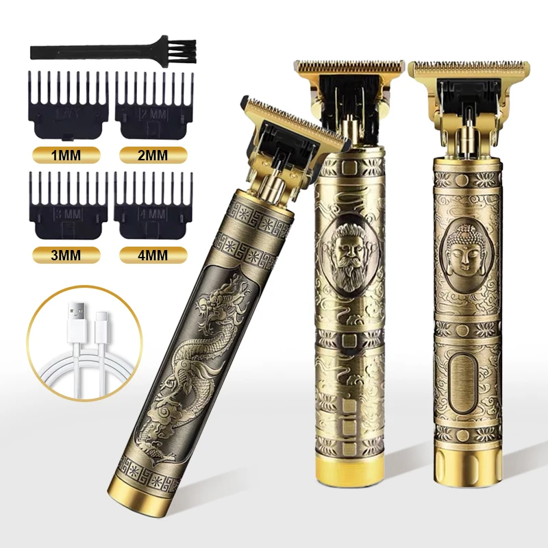 Máquina De Cortar Cabelo Parágrafo Barba Masculina Designer Aleatório Elétrico Profissional