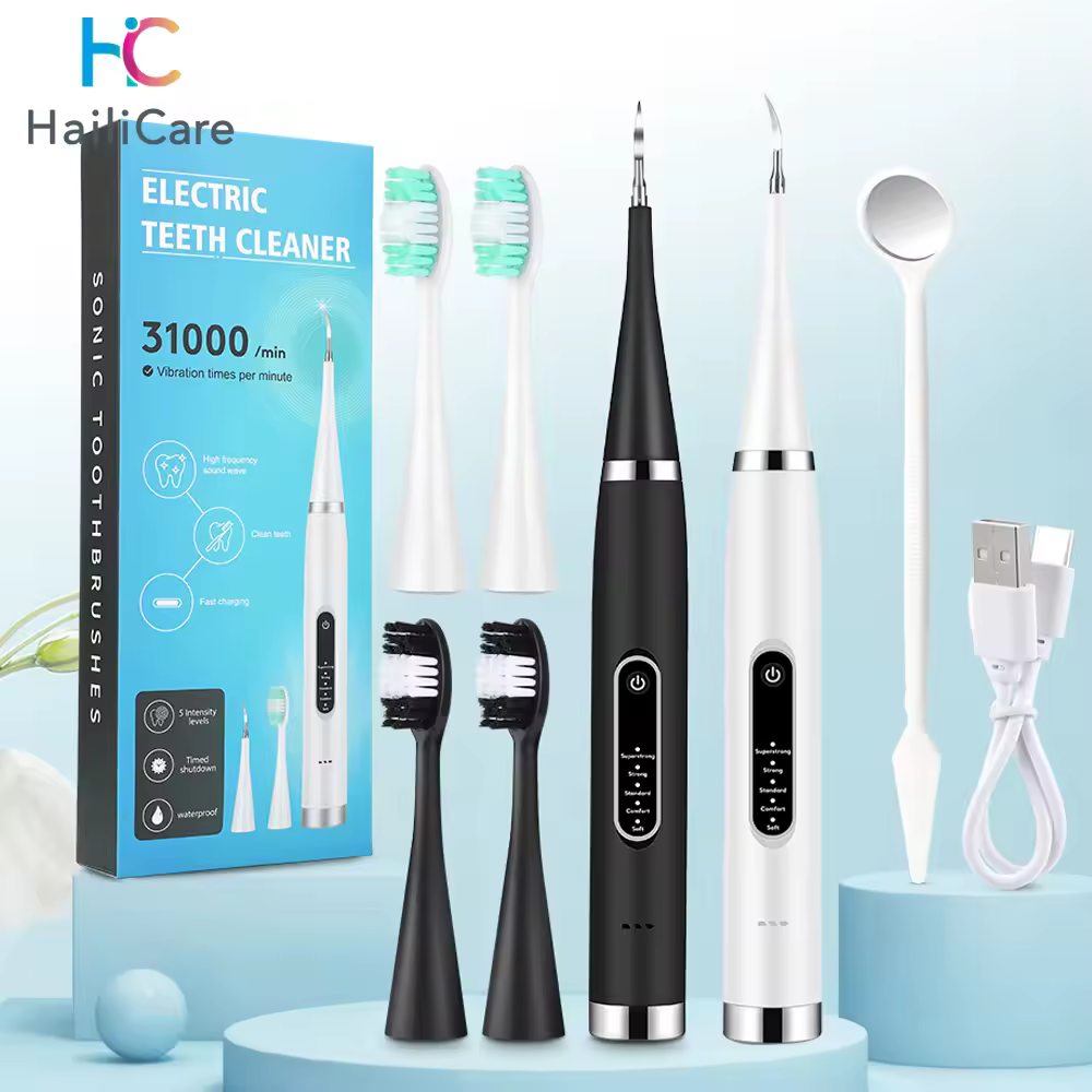 Blanqueador Dental eléctrico, raspador de cálculo Dental, placa, eliminación de sarro y manchas de café, cepillo de dientes sónico de alta frecuencia
