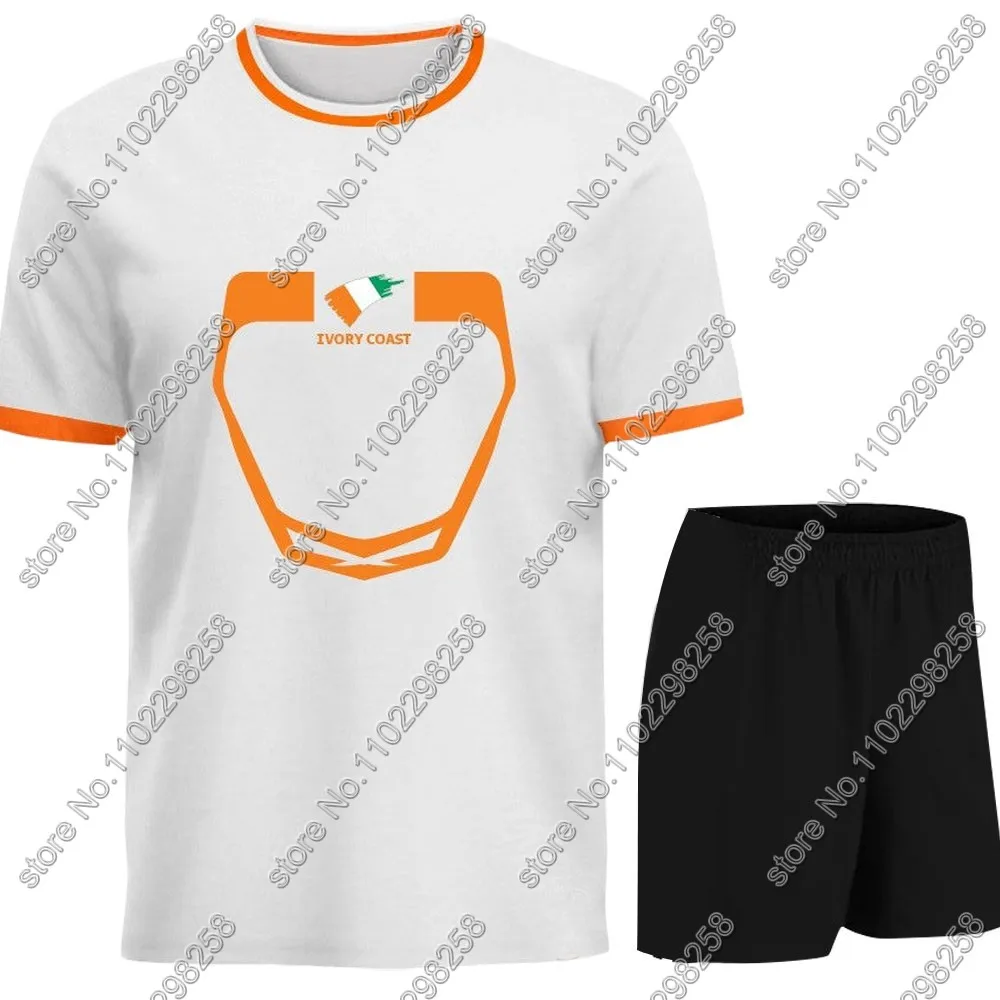 Maillot Ivory Coast National Jersey team Fans 2024 T Shirts 3D Print Mens Shorts Running Streetwear Casual Training Suit Clothe