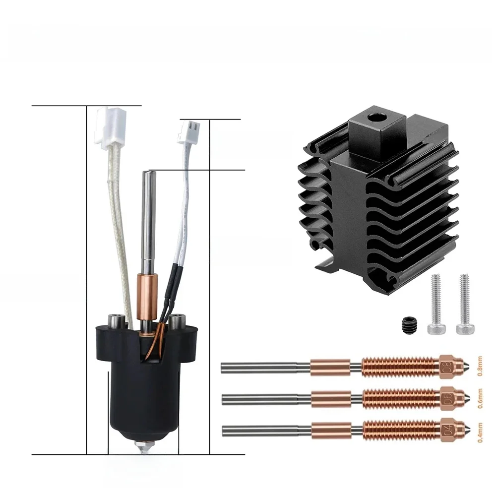 Głowica drukująca do drukarki 3D Ender-3 V3 Ender 3 V3 Plus Zestaw Hotend Szybka, zintegrowana bimetaliczna dysza w jednym — zdjęcie produktu 7