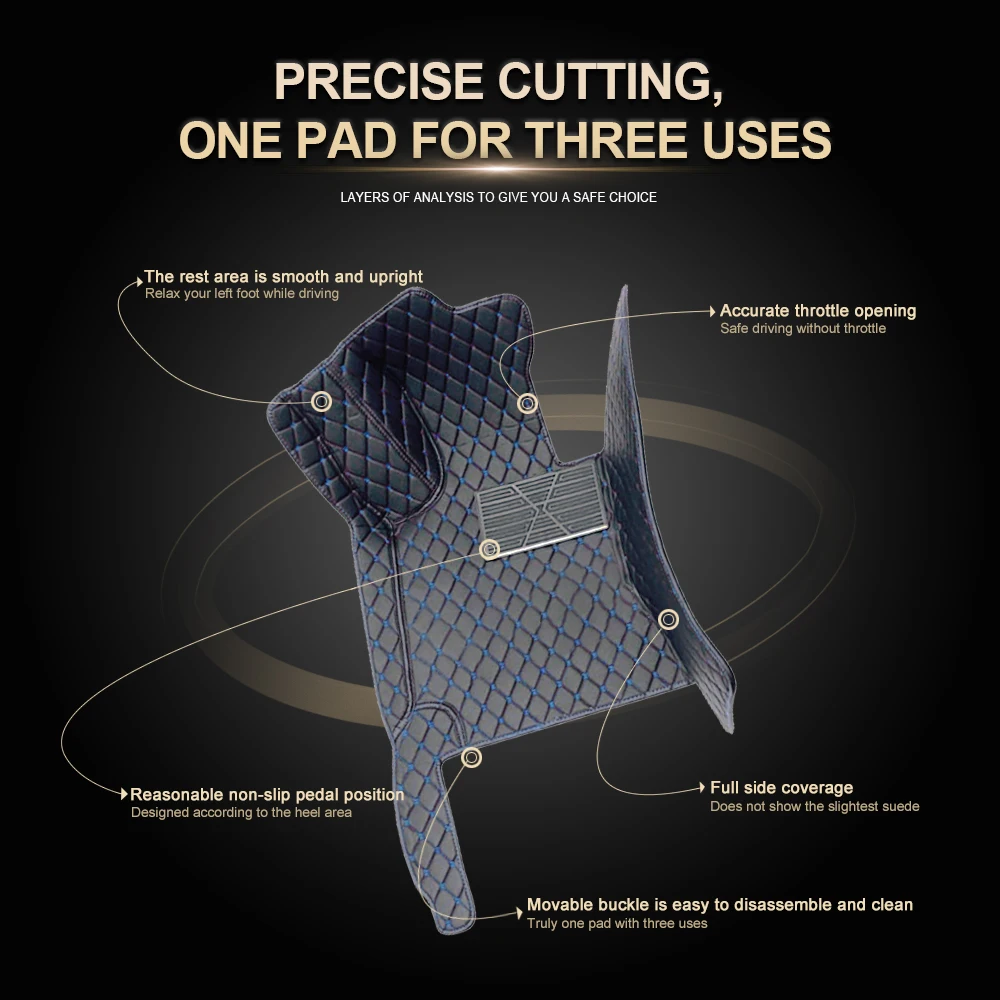 بو الجلود الحصير سيارة لتويوتا هايلكس 2004-2015 MK7 AN10 AN20 AN30 السجاد السجاد منصات القدم اكسسوارات