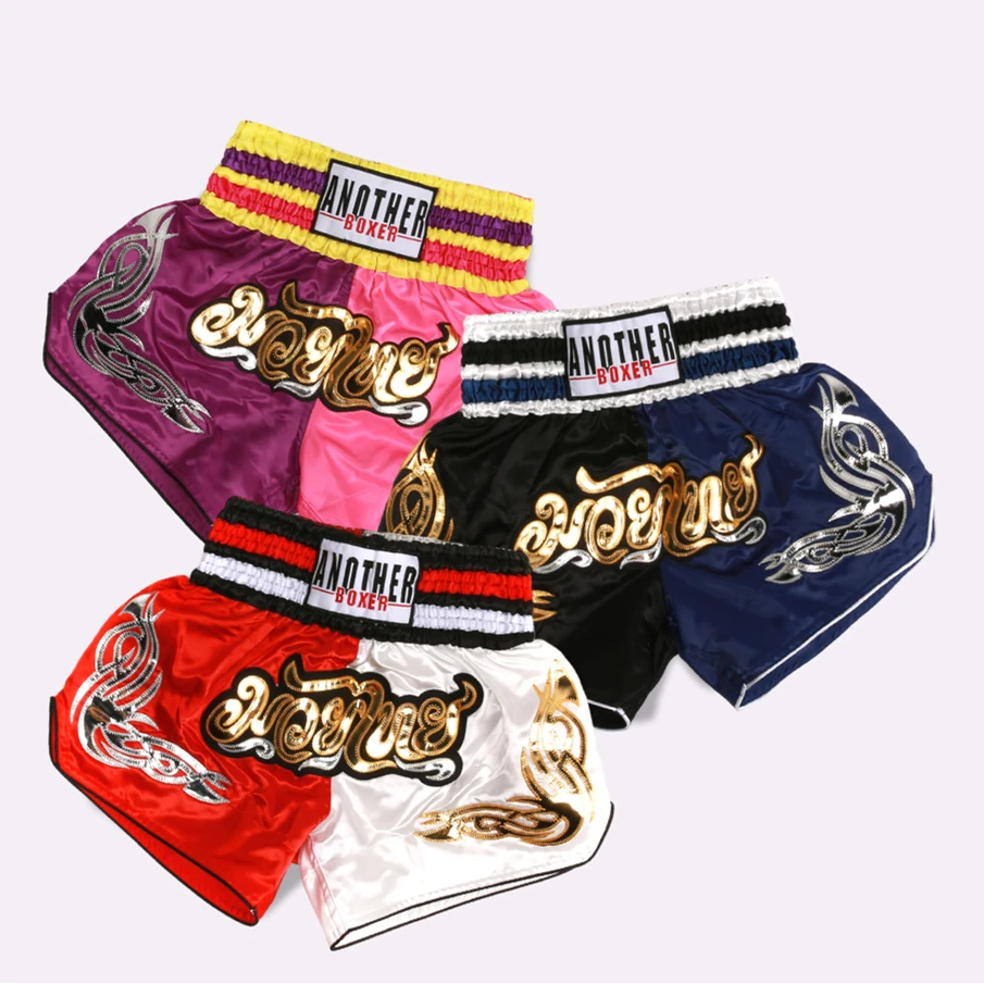 Cheap Boxing Shorts Men, Kids Short Muay Thai, Quick-dry Kickboxing Shorts Fight Grappling Women Sanda BJJ Pants