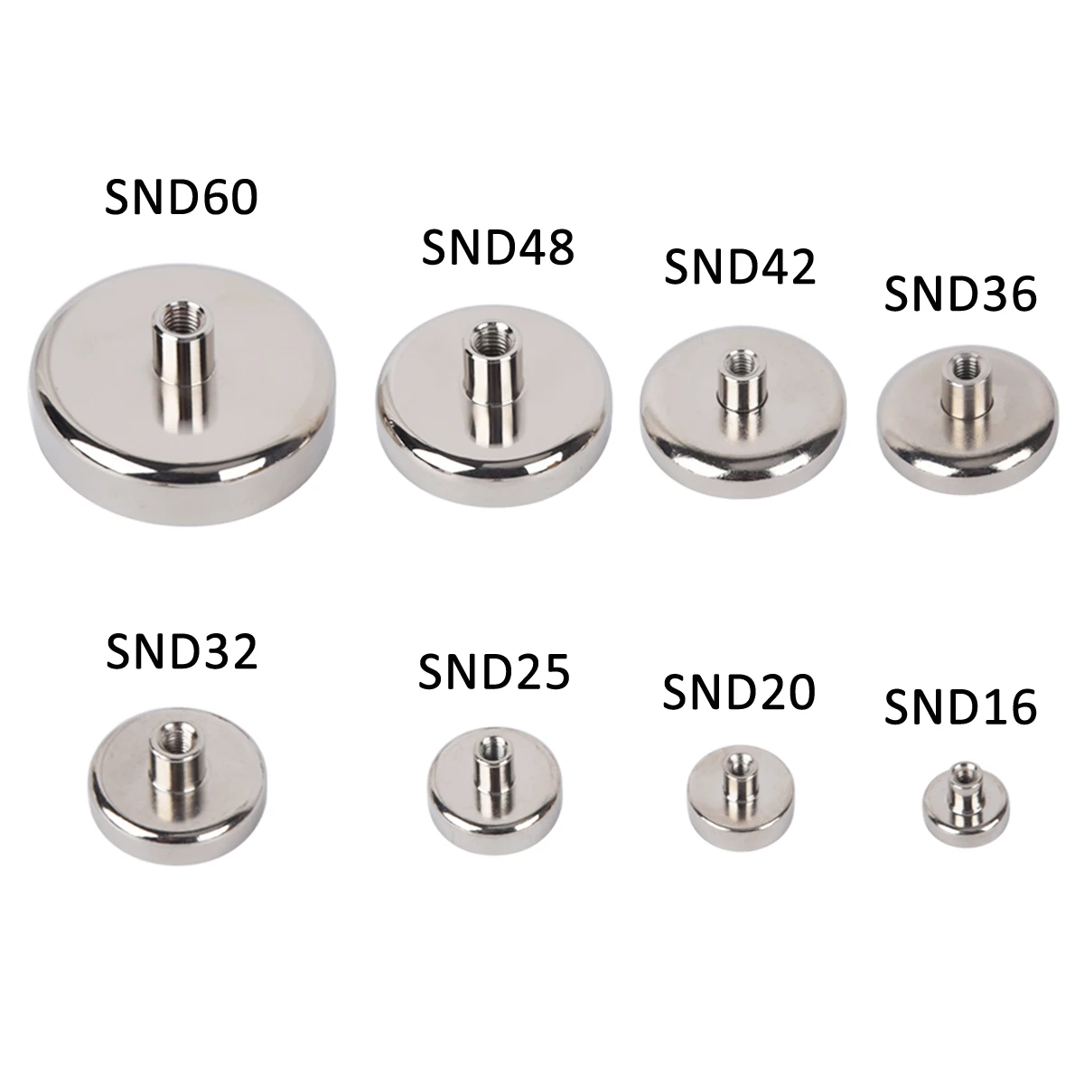 ZOOFOXS Neodymium Pot Magnets with Internal Threaded Screw Socket Powerful Base Magnet for Fastener Strong Hanging Tools