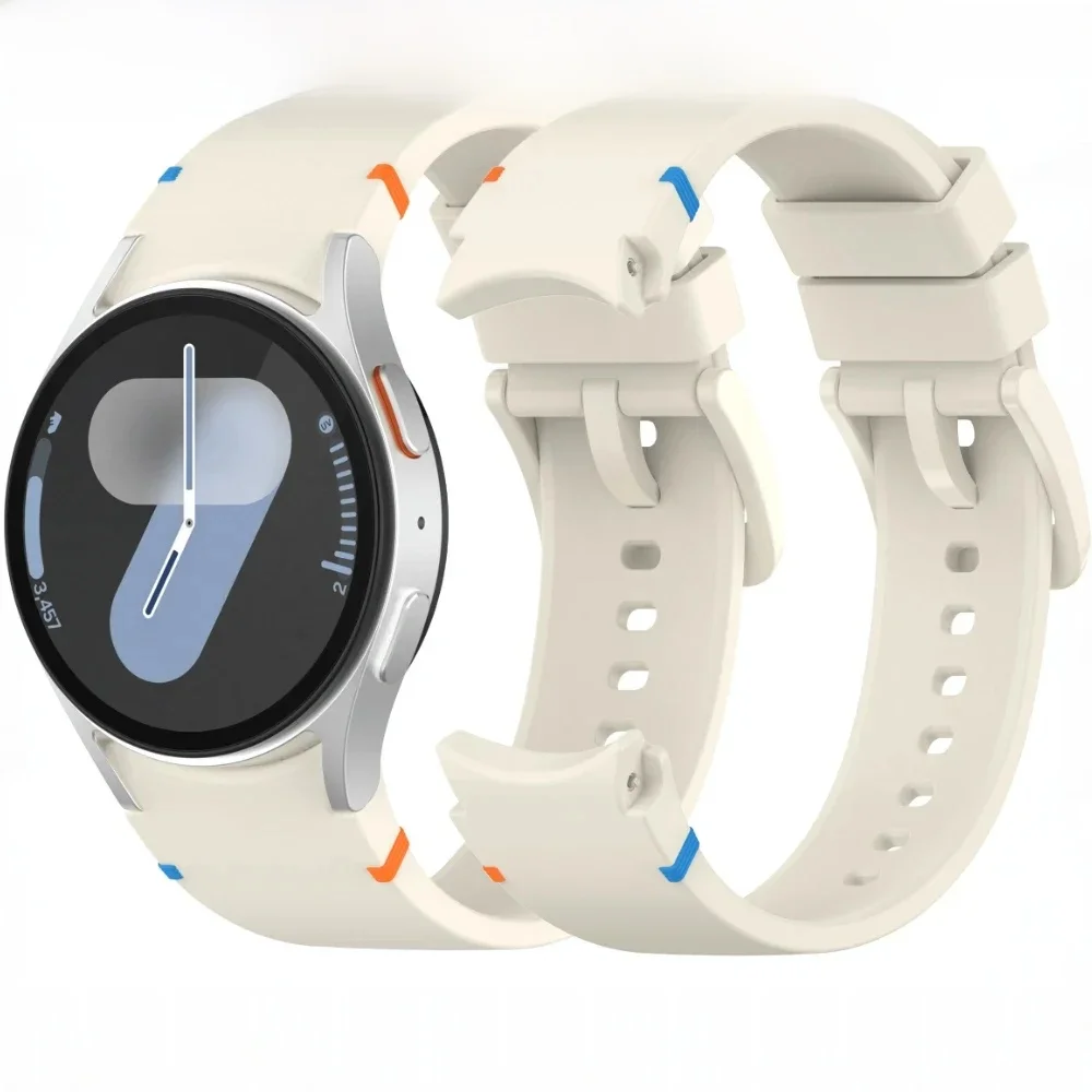 Sportowy pasek silikonowy do Samsung Galaxy Watch 6 Classic 47mm 43mm/Watch 5 Pro 45mm Bransoletka Pasek Galaxy Watch 7 6 5 4 44mm 40mm — zdjęcie 2
