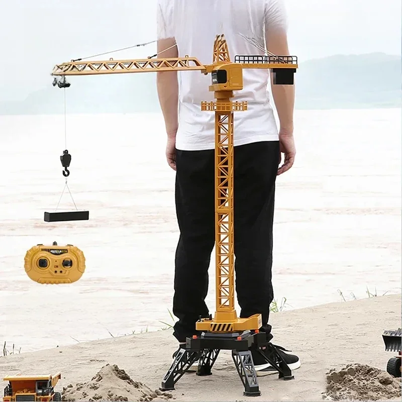 Huina 1585 Legering Torenkraan Afstandsbediening Auto Kinderen Elektrische Radiogestuurde Engineering Truck Model Speelgoed Voor Jongens Geschenken - afbeelding 2