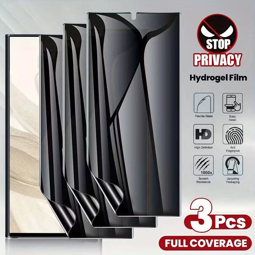 3 uds hidrogel de privacidad para Realme X7 Max X50m X50t X50 5G Master Edition X50 Pro Player Edition Protector de pantalla antiespía