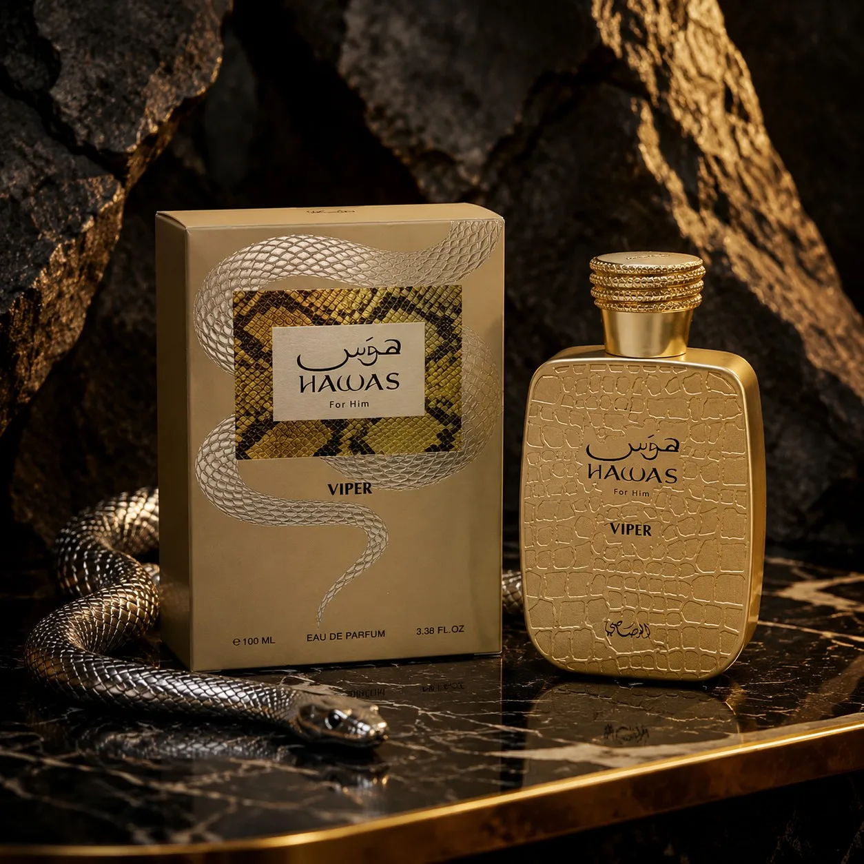 RASASI Hawas Viper Eau De Parfum para Hombre, 100 ml, Spray con Aroma Oriental y Rico