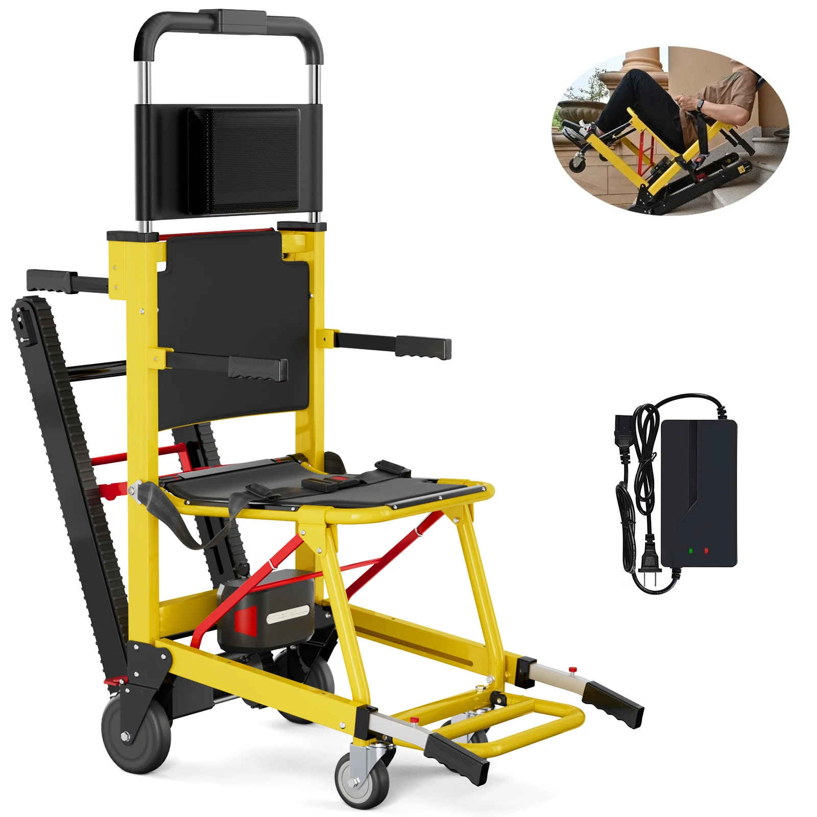 Stair Lifting Motorized Climbing Wheelchair Stair Elevator Lift Track Climbing Wheelchair Max 440lb Limit  Assist Wheel Chair