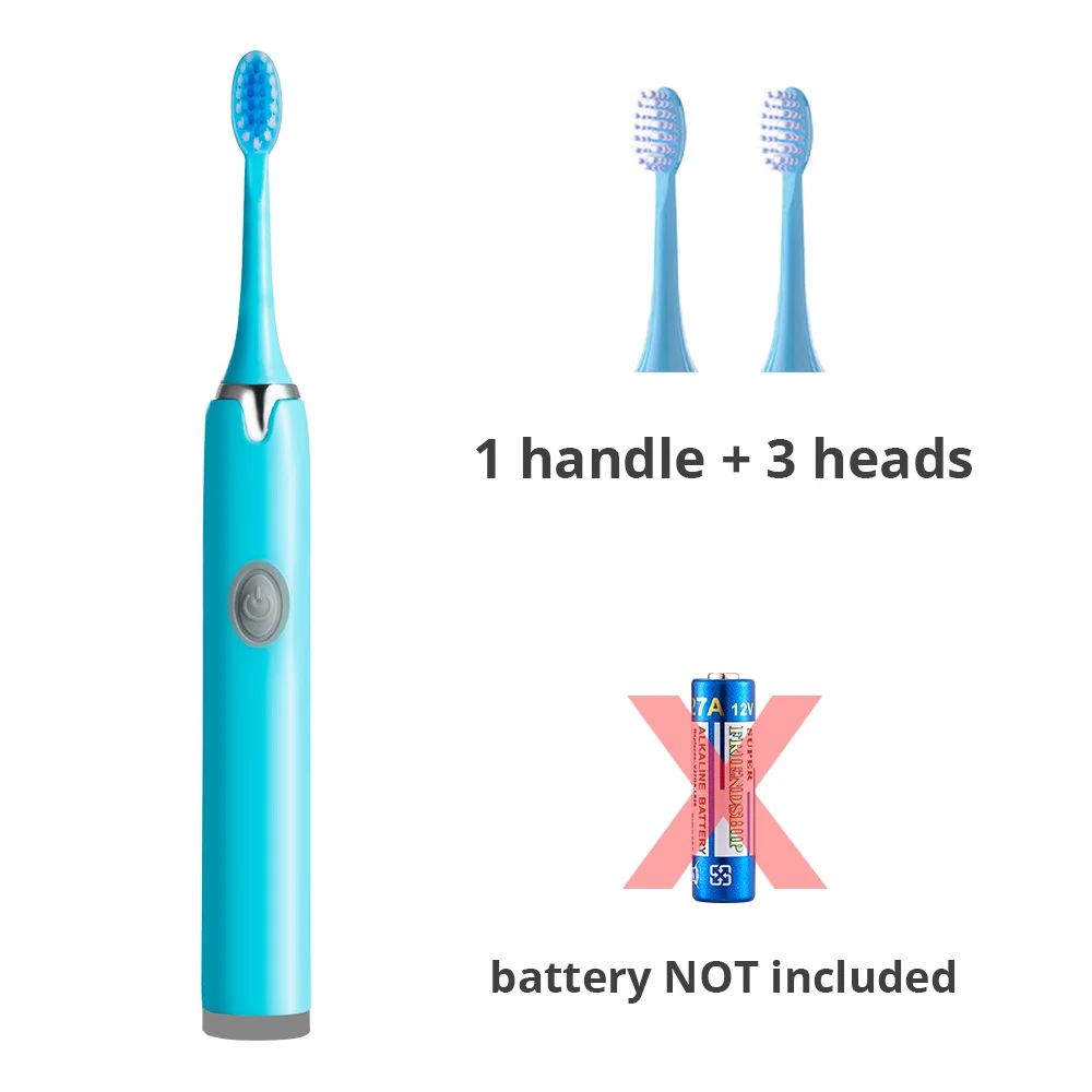 Tongwode-Sonic escova de dentes elétrica para adultos, impermeável, cerdas macias, substituíveis, 6 cabeças de escova de dentes, IPX7, uso doméstico, casal