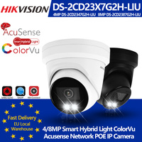 Hikvision DS-2CD2347G2H-LIU DS-2CD2387G2H-LIU 4MP 8MP 4K Acusense Smart Hybrid Light ColorVu POE IP Camera MIC SD Slot IP67