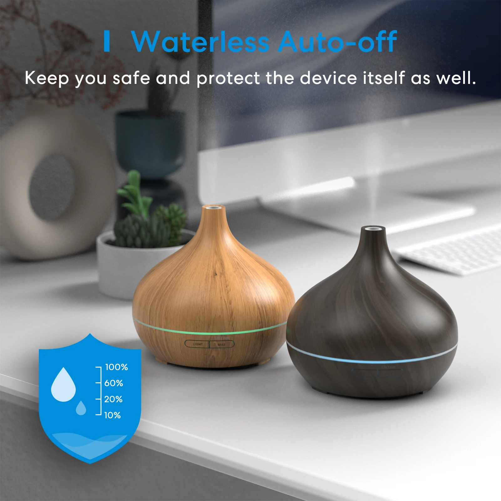 Meross HomeKit Smart Essential Oil Diffuser WiFi Air Humidifier UK/EU/US/AU Plug Work with Apple HomeKit Siri Alexa Google Home