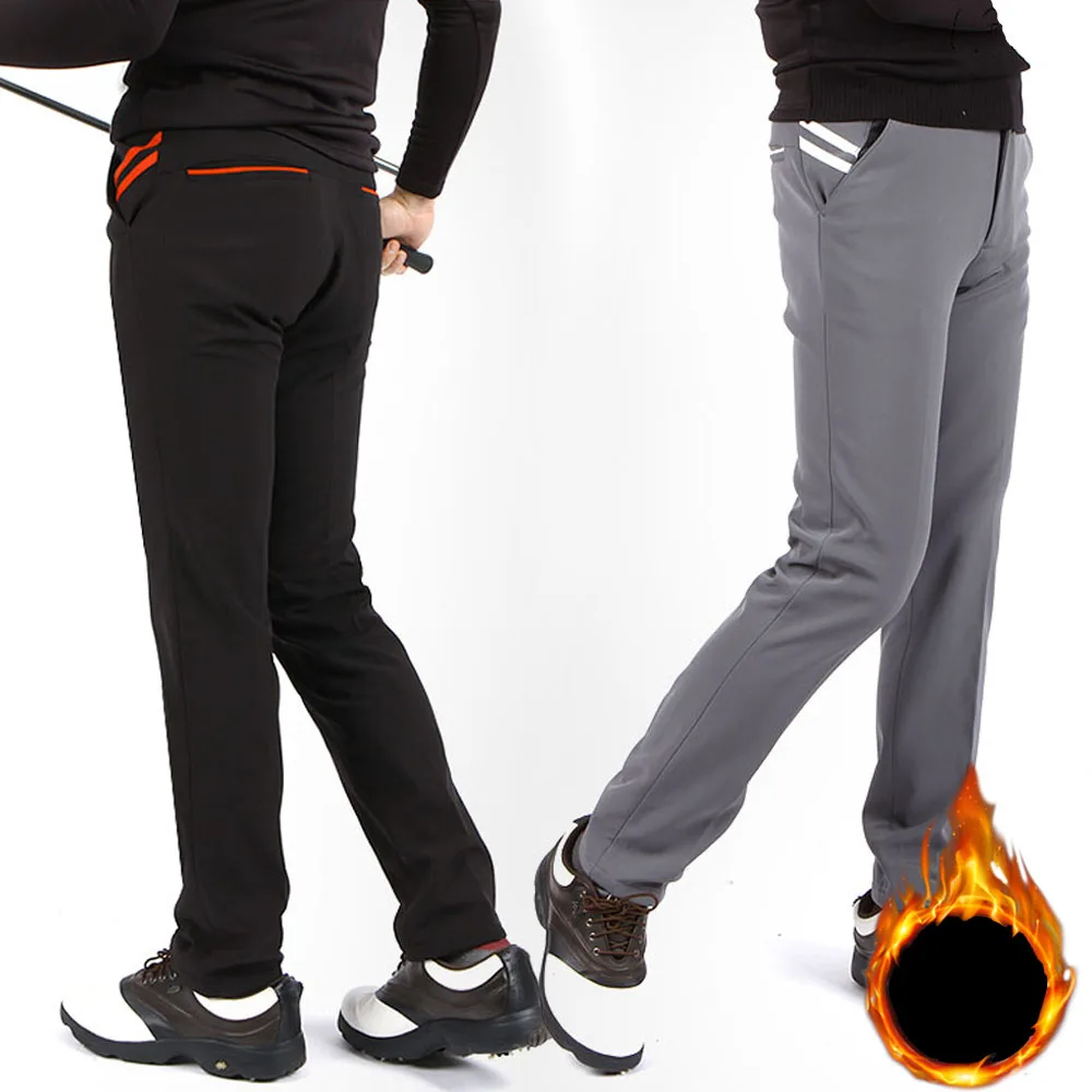 [Kaki Brown] Warm-up Golf Pants Men's Winter Golf-wear Span Waist Banding Men's Golf-suit Pants Big Sa iz 30 ~ 38