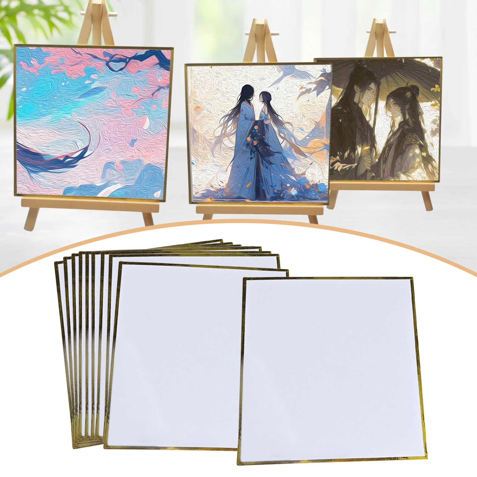 10x Shikishi Boards Rectangle Japanese Shikishi White Boards Hand Drawn Signing Board for Convention Events