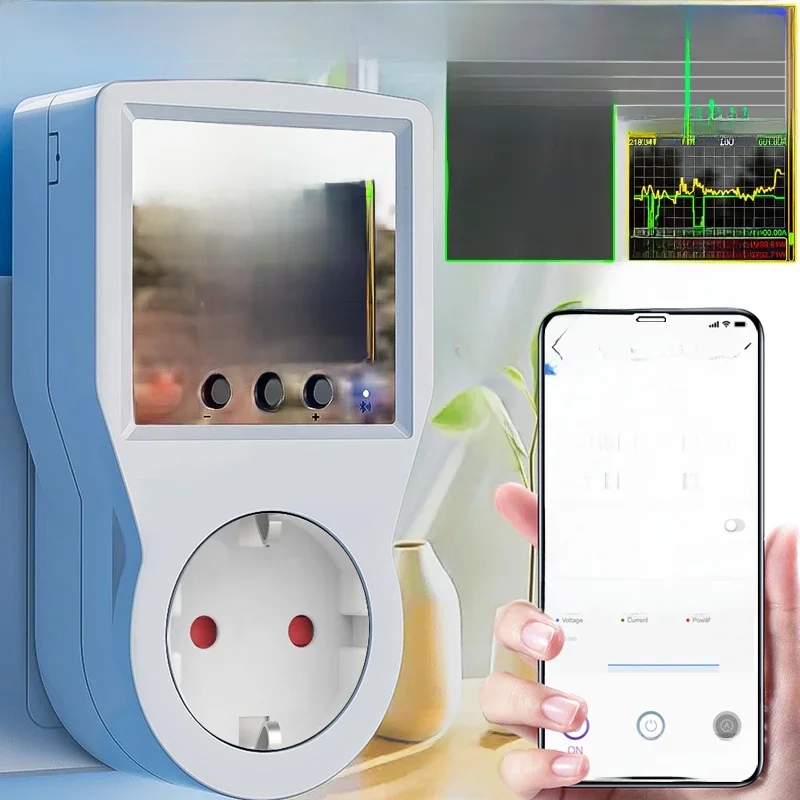 AC85-265V 16A Tuya WiFi inteligentne gniazdo woltomierz amperomierz miernik mocy krzywa rachunek za energię analizator zużycia energii Monitor — 2