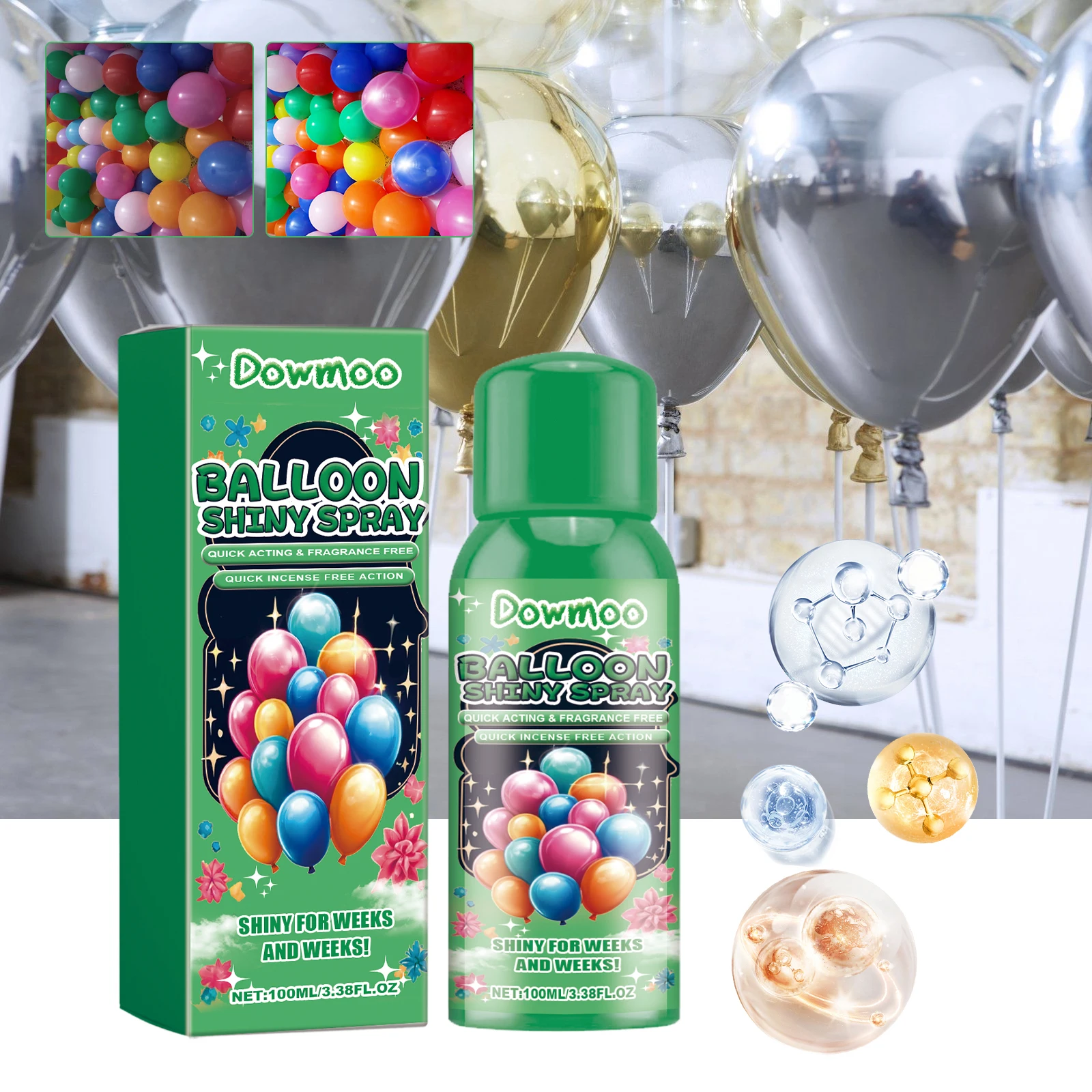 100ml Anti Fading Polishing of Balloons Spray Evenly Spray Brightener to Enhance Balloon Surface Brightness